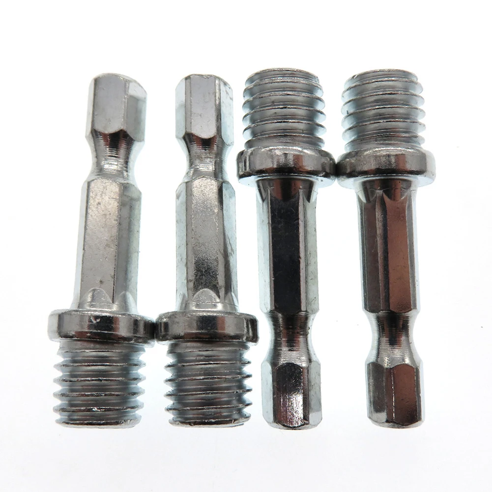 M10 M14 1/4 6mm Hexagon Pleuel Adapter Hand Bohrer Zu Polierer Bohrfutter Verbindungsstange Metall 10/14mm Power Werkzeug Teile
