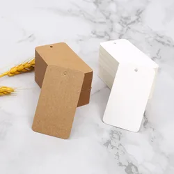 50 pz 7x4 cm Rettangolo Vuoto Etichette di Carta Kraft Etichette per Indumento Vestiti Appendere Tag Cibo Bagagli Borsa Confezione Regalo Carte di Cartone