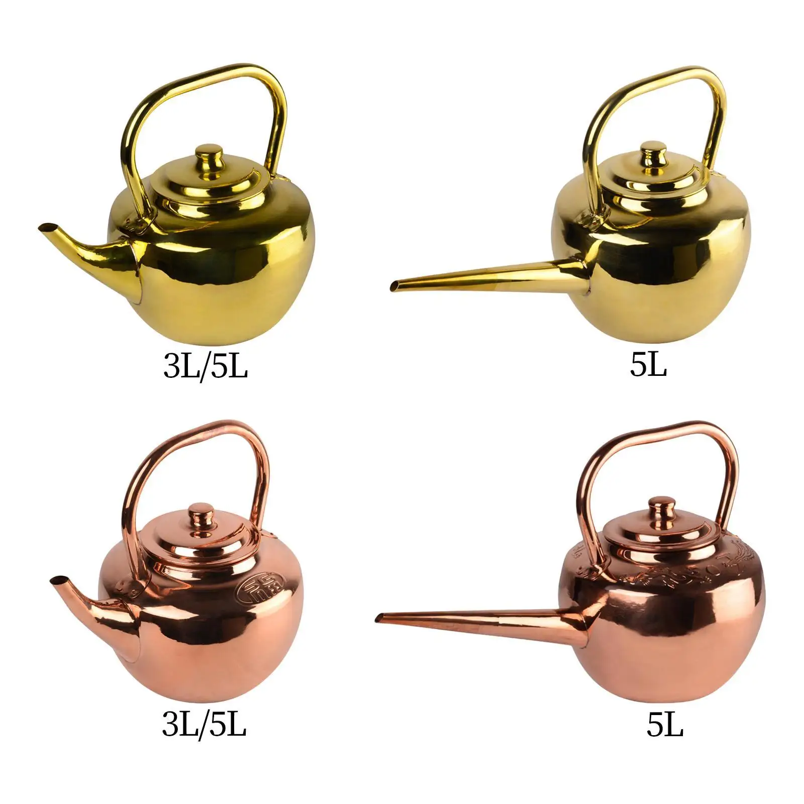 Copper Teapot Water Boiler Jug Stoves Top Water Kettle Retro Stovetop Teapot for Tea House Outdoor Hiking Tea Lovers Gift Hotel