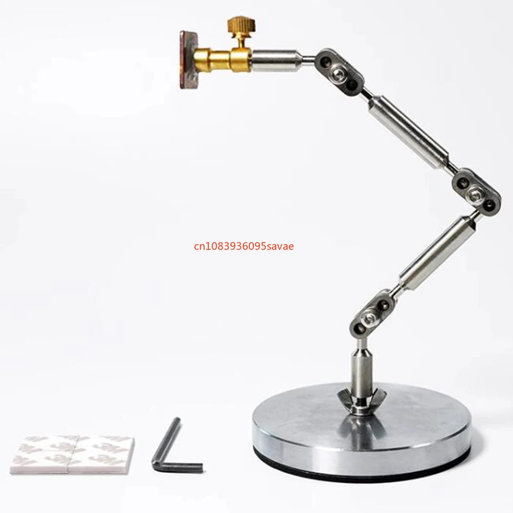 Stop Motion Animation Stand Stainless Steel Articulated Armature Puppet Prop Shooting All-Metal Fixture with 5pcs Head