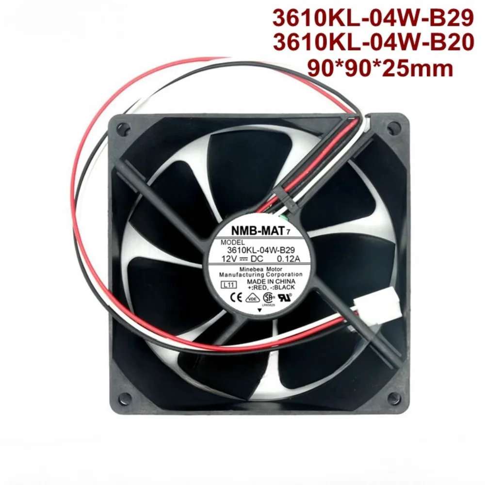 

3610KL-04W-B29 for NMB NMB-MAT Server Fan 9225 9CM DC12V 0.12A Axial Cooling Inverter Fan 3-wire