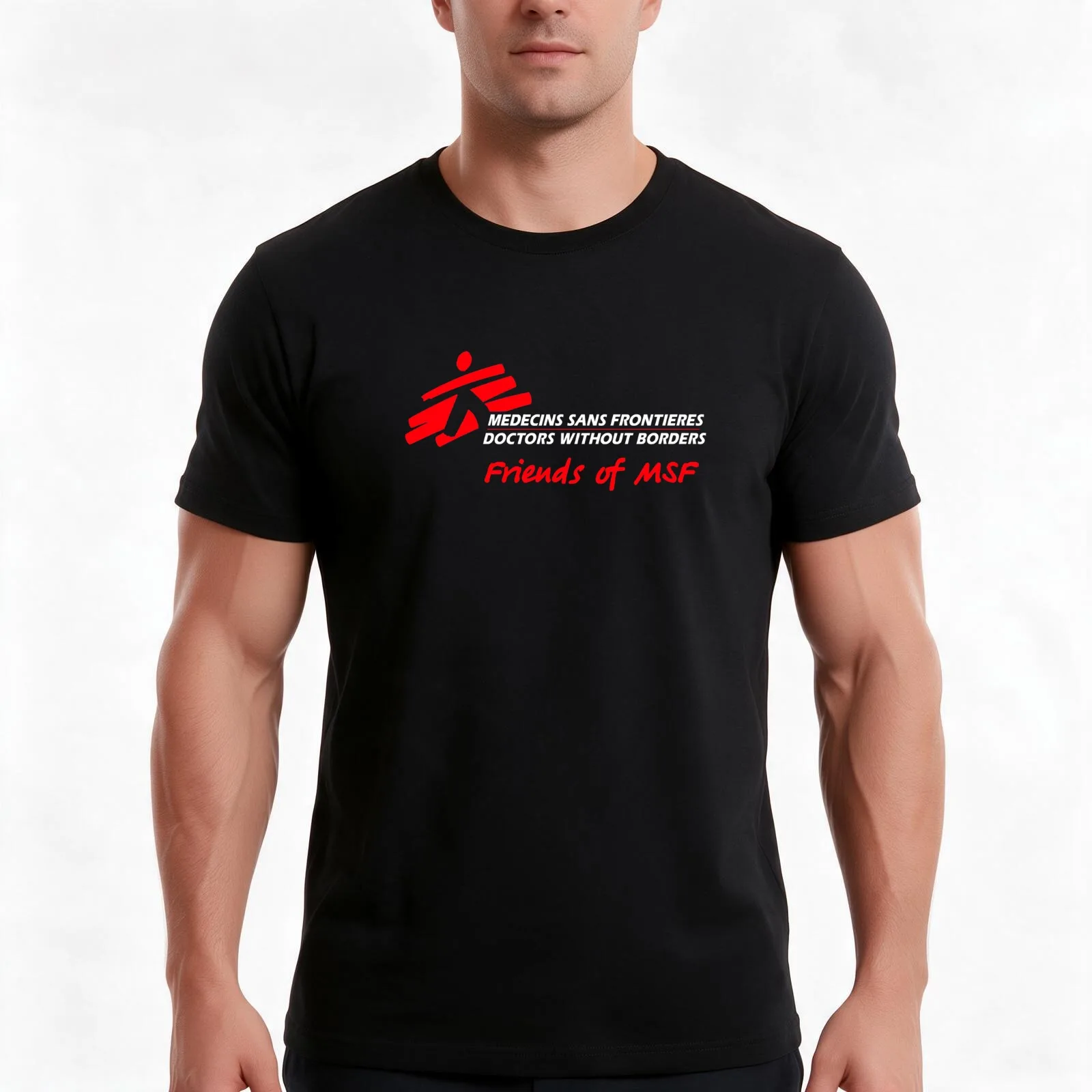 Doctors Without Borders Classic Guys Retro Graphic Tees Trending Fashionable T-Shirt Summer Casual Cotton Tee Unisex Men Women