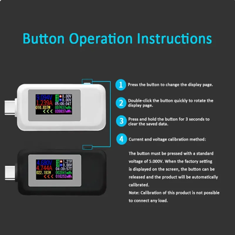 10 in 1 TYPE-C / USB Tester DC Digital Voltmeter Amperimetro Current Voltage Meter Amp Volt Ammeter Detector Power Bank Charger