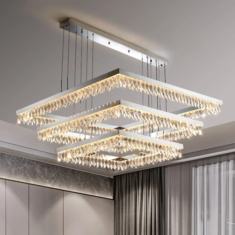 

Design modern led chandelier lighting for living room luxury bedroom hang crystal lamp dining room decor cristal light fixture