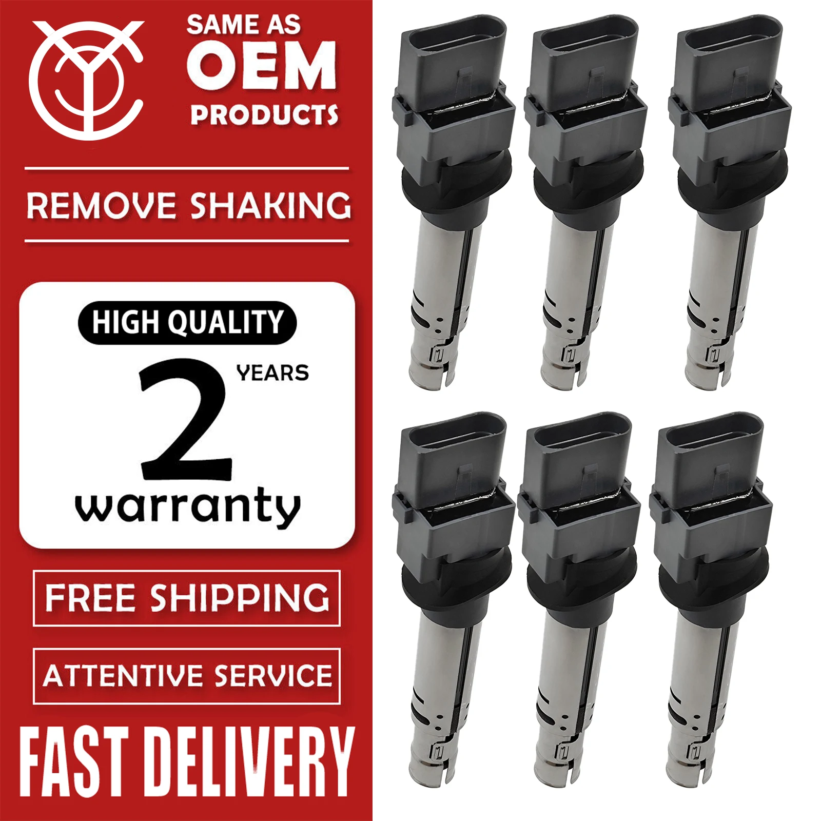 

Новая катушка свечи зажигания 1/6 шт. UF531 для Audi A3 Q7 TT Quattro Volkswagen R32 Passat Touareg EOS V6 Porsche Cayenne 022905715 Б