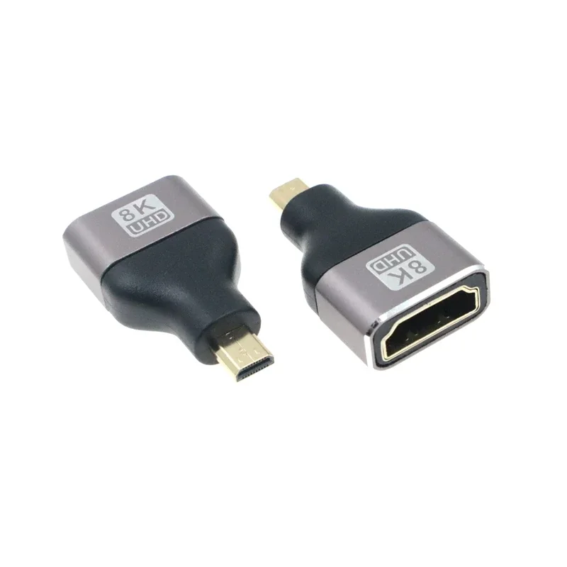 8K Micro Mini HDMI-kompatybilny z 2.1 Adapter złącza 270 90 stopni męski do żeński dla HDTV PS4 PS5 Laptop 4K przedłużacz HDMI