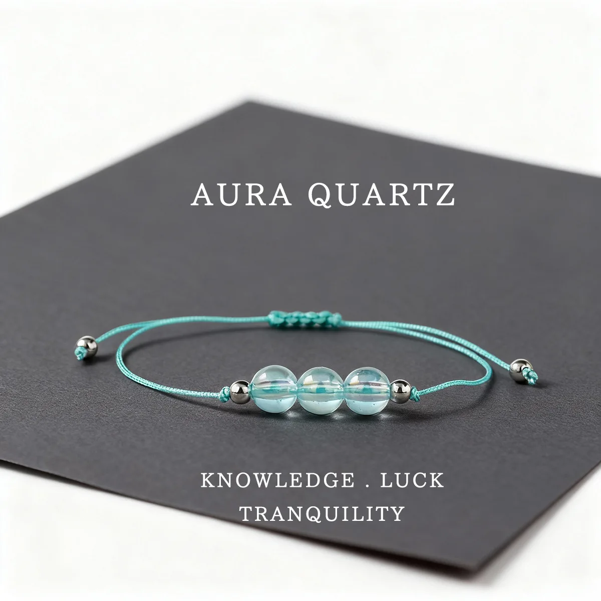 Angel Aura Quartz Bracelet Metaphysical Crystals Healing Bracelet for Women Mystical Gifts Mothers Day Gift Cord Gemstone