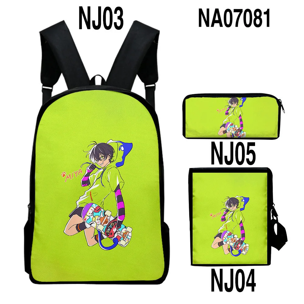 

Creative Popular SK8 the infinity 3D Print 3pcs/Set pupil School Bags Laptop Daypack Backpack Inclined shoulder bag Pencil Case
