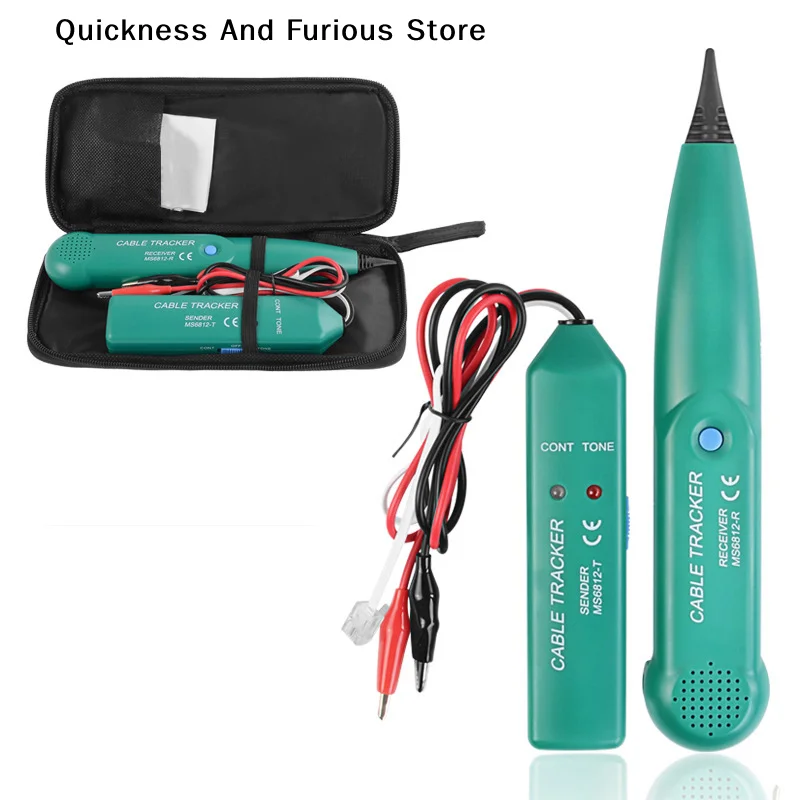 Hot！ MS6812 Cable Tracker Tester Professional Line LAN Detector UTP STP Telephone Wire Tracer Breakpoint Location Diagnose Tone