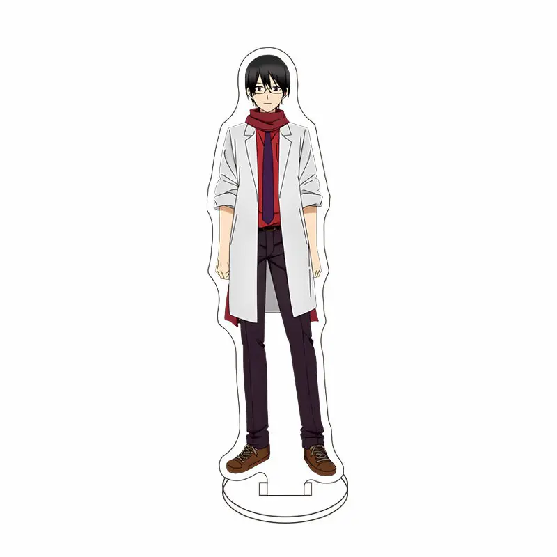 Anime A Terrified Teacher at Ghoul School! Rintaro Miki Chiisai Ojisan 15CM Acrylic Stand Model Plate Keychains Desk Decor