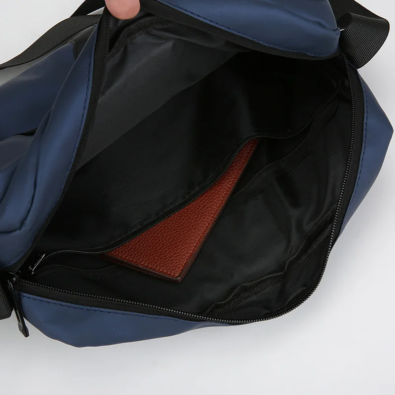 Waterproof Nylon Crossbody Bag Fits iPad Phone Wallet Adjustable Strap Magnetic Zipper Closure Travel Work Daily Use Men Women