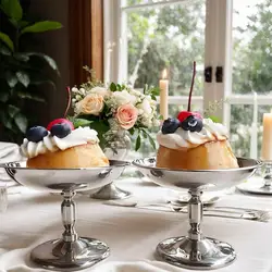 Stainless Steel Ice Cream Bowls Footed Ice Cream Sundae Bowls Mousse Cups Candy Container Party Favors For Serving Ice Cream
