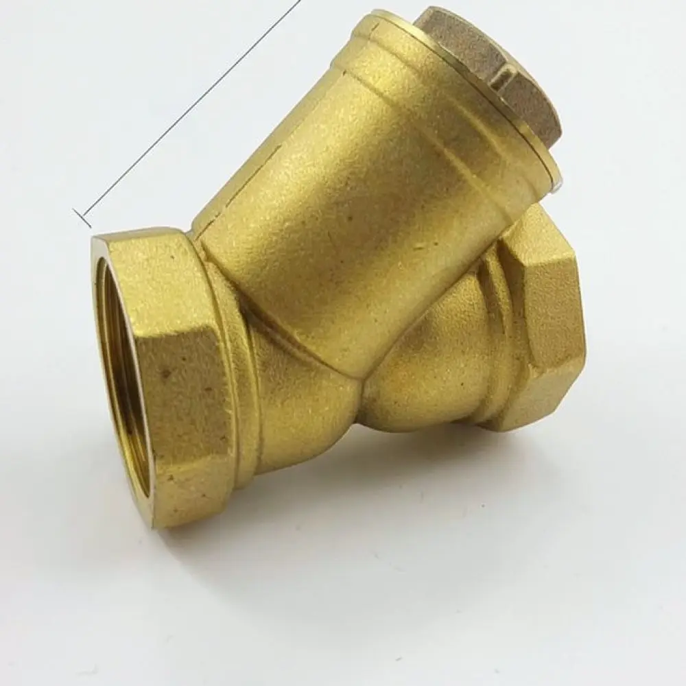 Brass Y Filter Strainer Water Pipe Plumbing Equipment Industrial System Protection Device Sediment Rust Cleaning Tool