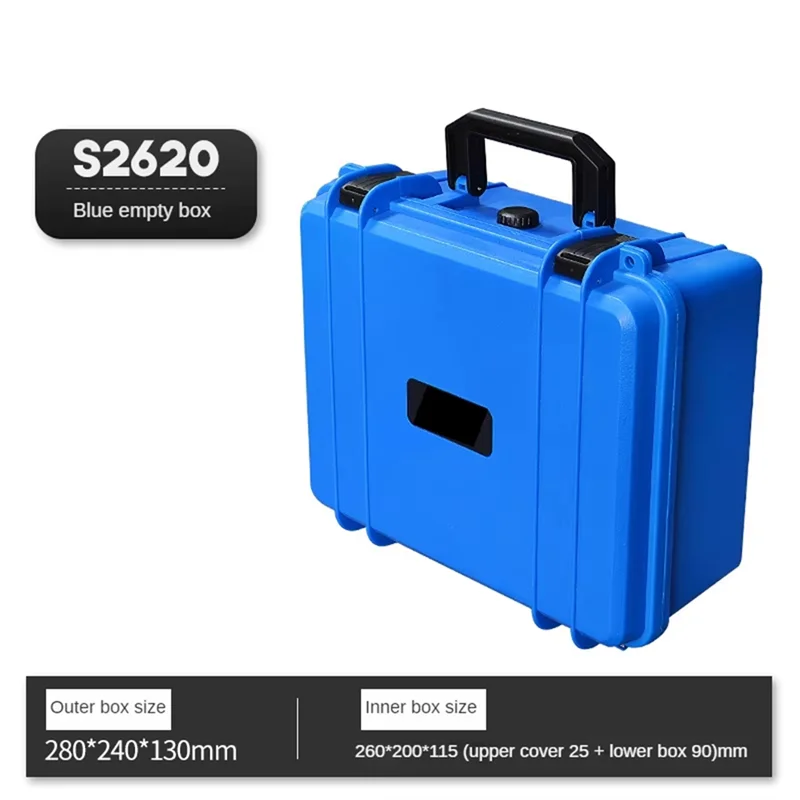 A95I-Vigia portatile di grande capacità Custodia rigida in plastica addensata per attrezzature Hardware Cassetta degli attrezzi Archiviazione di strumenti con spugna
