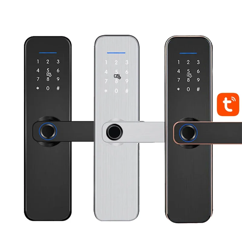 Electronic Smart Door Lock com senha biométrica, Código de impressão digital, Home Security, Hotel e apartamento, Wi-Fi, Tuya App, nova atualização