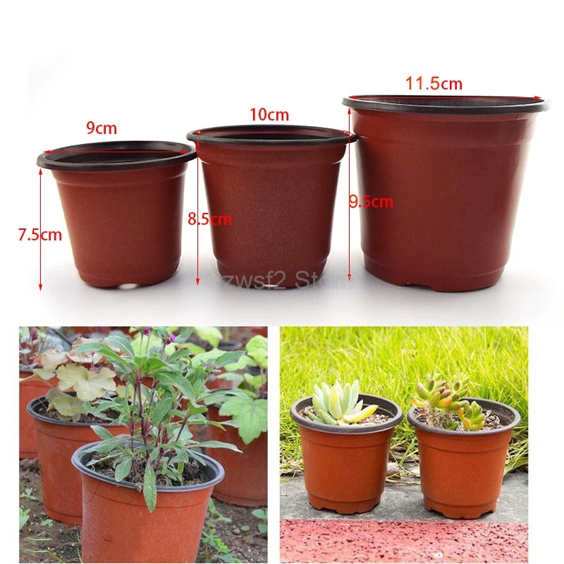 Durable Plastic Nursery Pots and Planters – 9cm, 10cm, 12cm Sizes Ideal for Flower  Planting, and Growing in Home Gardens  E2