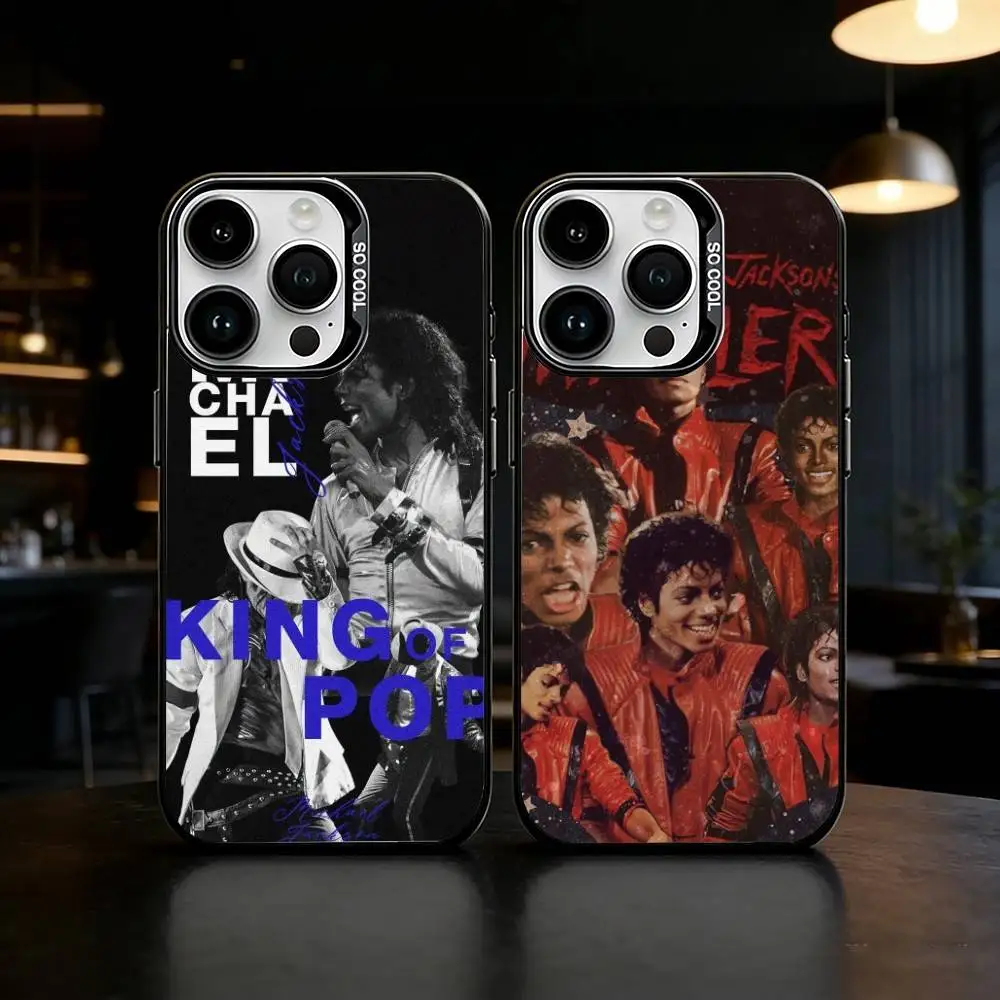 

Michael Jackson Phone Case Color Silver Shell For IPhone 17 16 15 14 13 12 11 Pro Max Plus
