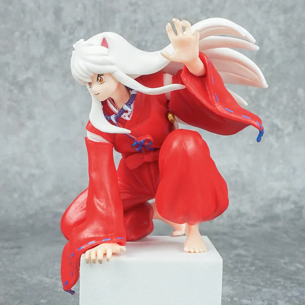 Figuras de Ação Anime de Inuyasha Sessyoumaru, Postura Sentada, Pressionando Cup, Noodles, Bidimensional, Presentes de Ornamento, 9 cm, 13cm