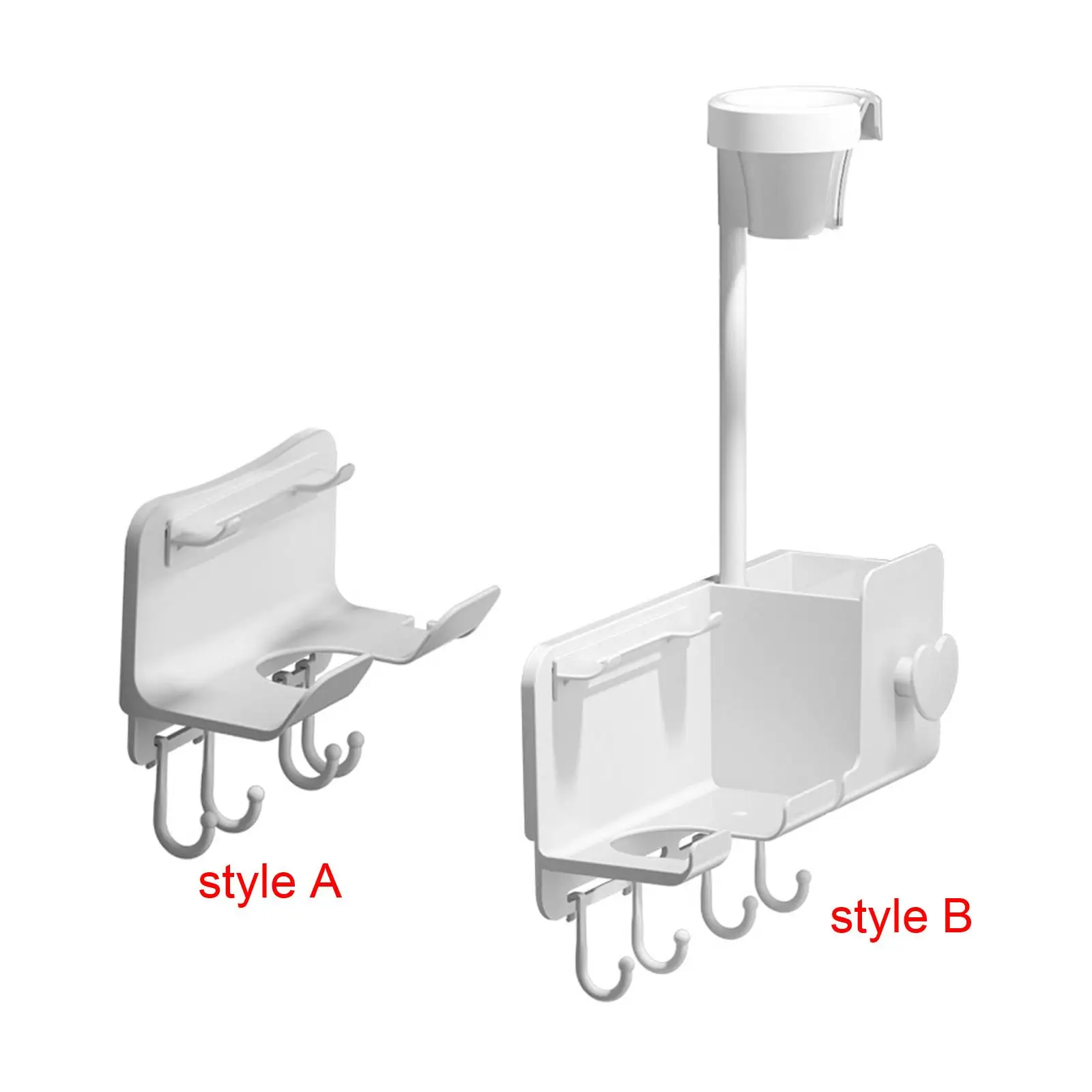 Hairdryer Holder Station 360 Degrees Rotatable Hair Dryer Rack for Curling Iron Straightener