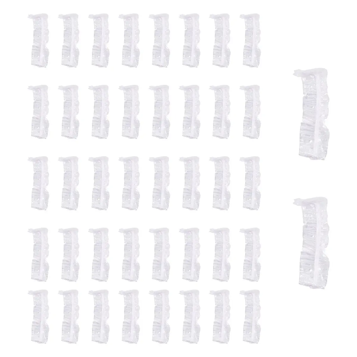B-est 100 Pieces of Plastic Wrap Bowl Lids, with Elastic, Plastic Stretchable Food Lids