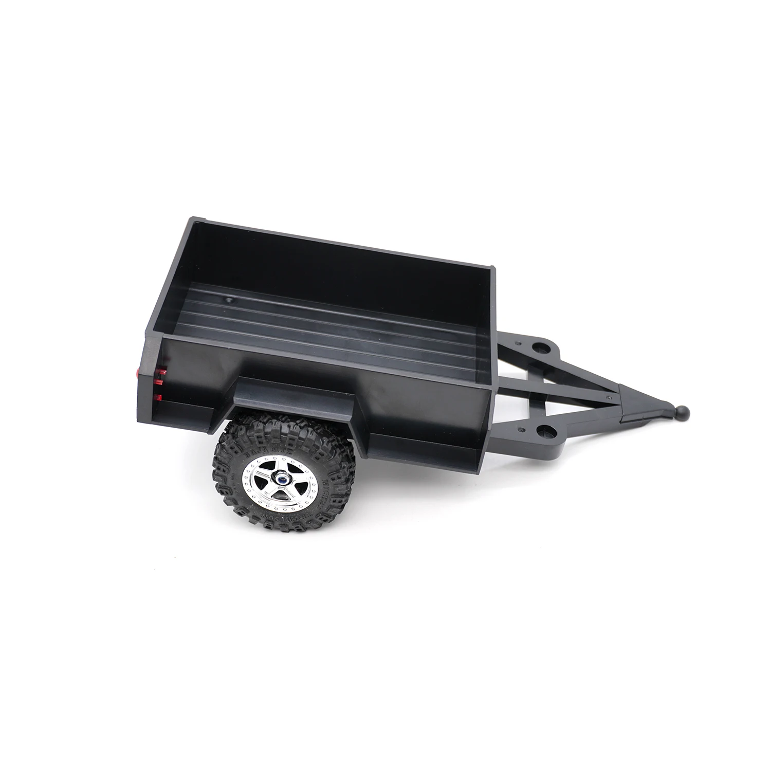 ABS Utility Trailer W/Hitch Aluminum Alloy Luggage Rack Led for 1/18 TRX4M Traxxas AX-8560 Bronco RC Crawler Car Upgrade Parts