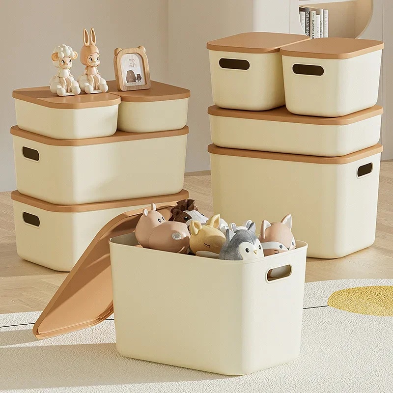 Plastic Desktop Cosmetic Storage Box with Multiple Compartments, Ideal for Bathroom and Dormitory Use Small and Large