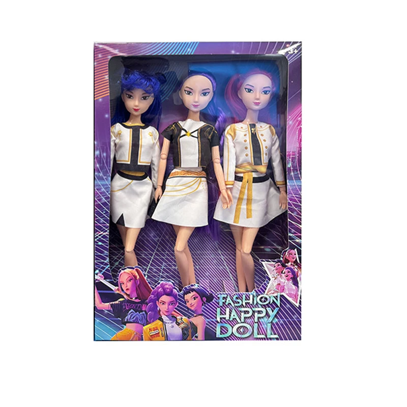 Spectacular Launch! K-POP Anime "Demon Hunter Girls" Rumi, Mira & Zoe Posable Figs - Collector's-Grade, Top Xmas Gift, Don't Mis