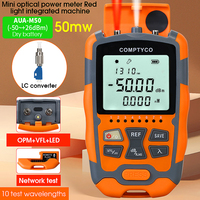 COMPTYCO AUA-M50 Mini OPM 4 in 1 Multifunction Optical Power Meter Visual Fault Locator Network Cable Test optical fiber tester