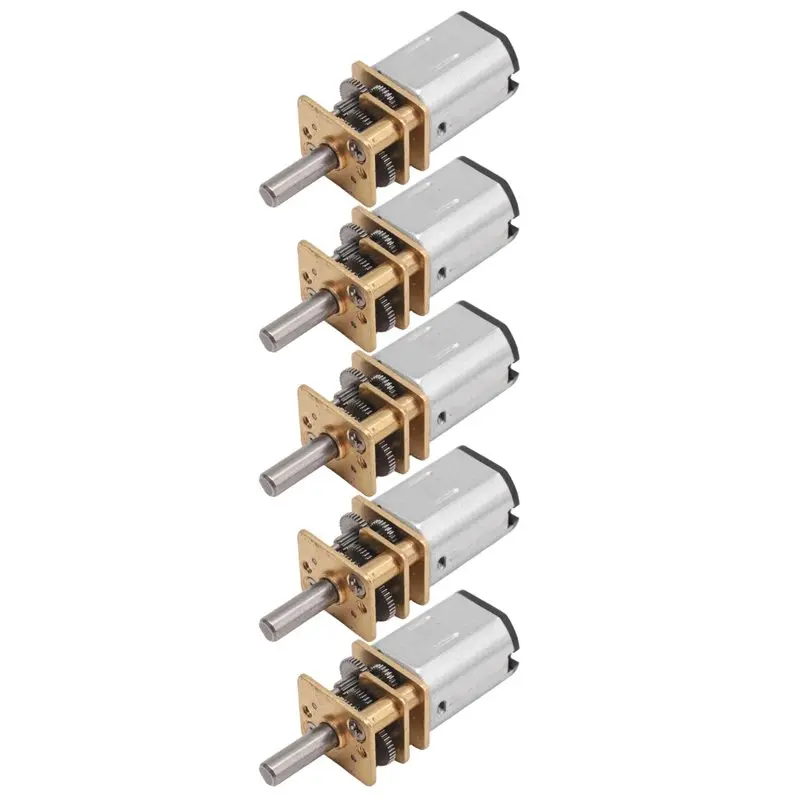 [HOT!】 5PCS GA12-N20 Mini Metal Gear Motor DC 3V Gear Wheel Gear Motors 15RPM