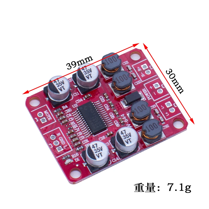 TPA3110D2 Digital Power Amplifier Board Dual Channel 2 * 15W Stereo 3110 Audio Amplifier Module DC12V 2A