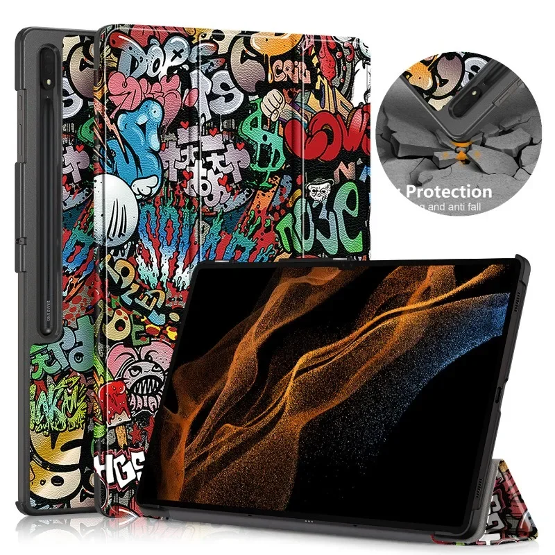 

For Samsung Galaxy Tab S10 S9 Ultra 14.6" Smart Tablet Case Folding Magnetic Cover For Samsung SM-X920 SM-X926B SM-X910 SM-X916B