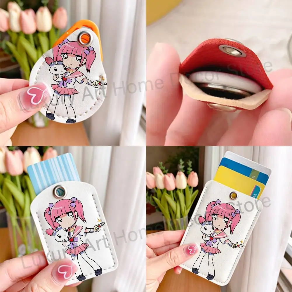 M-Menhera Chan Custom Access Card Case Leather Card Holder Transportation Card Case Gifts