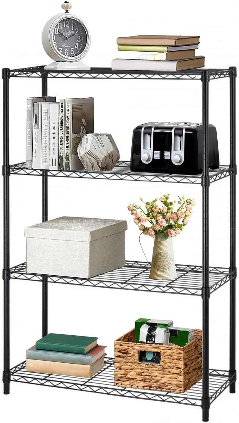 

Adjustable NSF-Certified Metal Wire Shelving Unit 14"D x 36"W x 54"H Heavy Duty Storage Shelf for Kitchen Garage Pantry, Easy