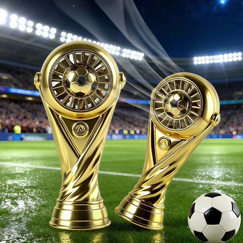 Handheld Football Fan Mini Portable Cup Themed Small USB Fan for Summer Cooling Outdoor Use Gift
