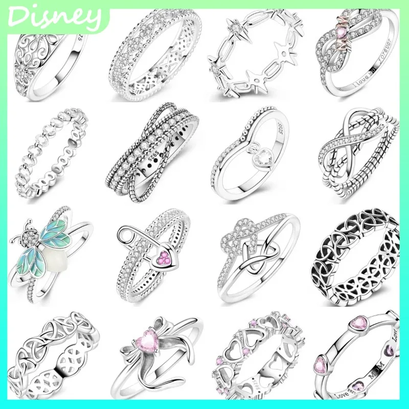 

2025 925 Sterling Silver Bee Ribbon Ring for Women Classic Fashion Jewelry • Original DIY Anniversary & Birthday Present for Mom
