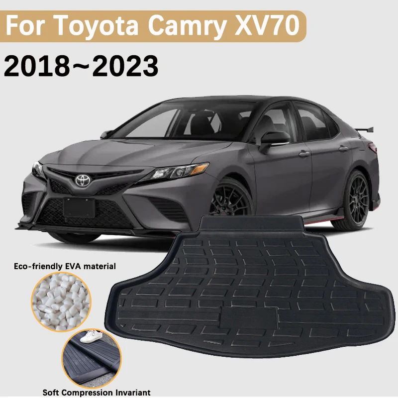 Car Rear Trunk Mats for Toyota Camry Accessories 2018~2023 Daihatsu Altis XV70 Cargo Waterproof Carpet Storage Pad EVA Material