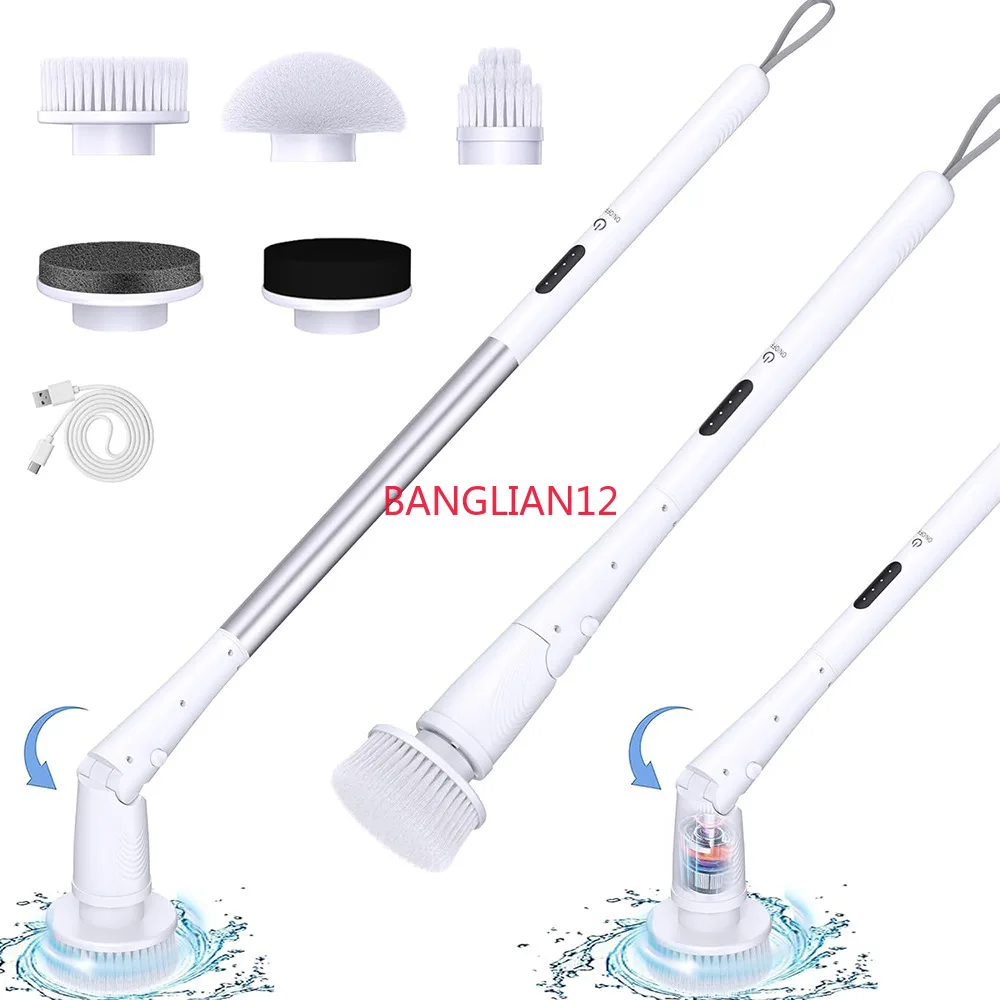 

Беспроводная портативная многофункциональная электрическая водонепроницаемая щетка для чистки кухни и ванной комнаты без труднодоступных мест.
