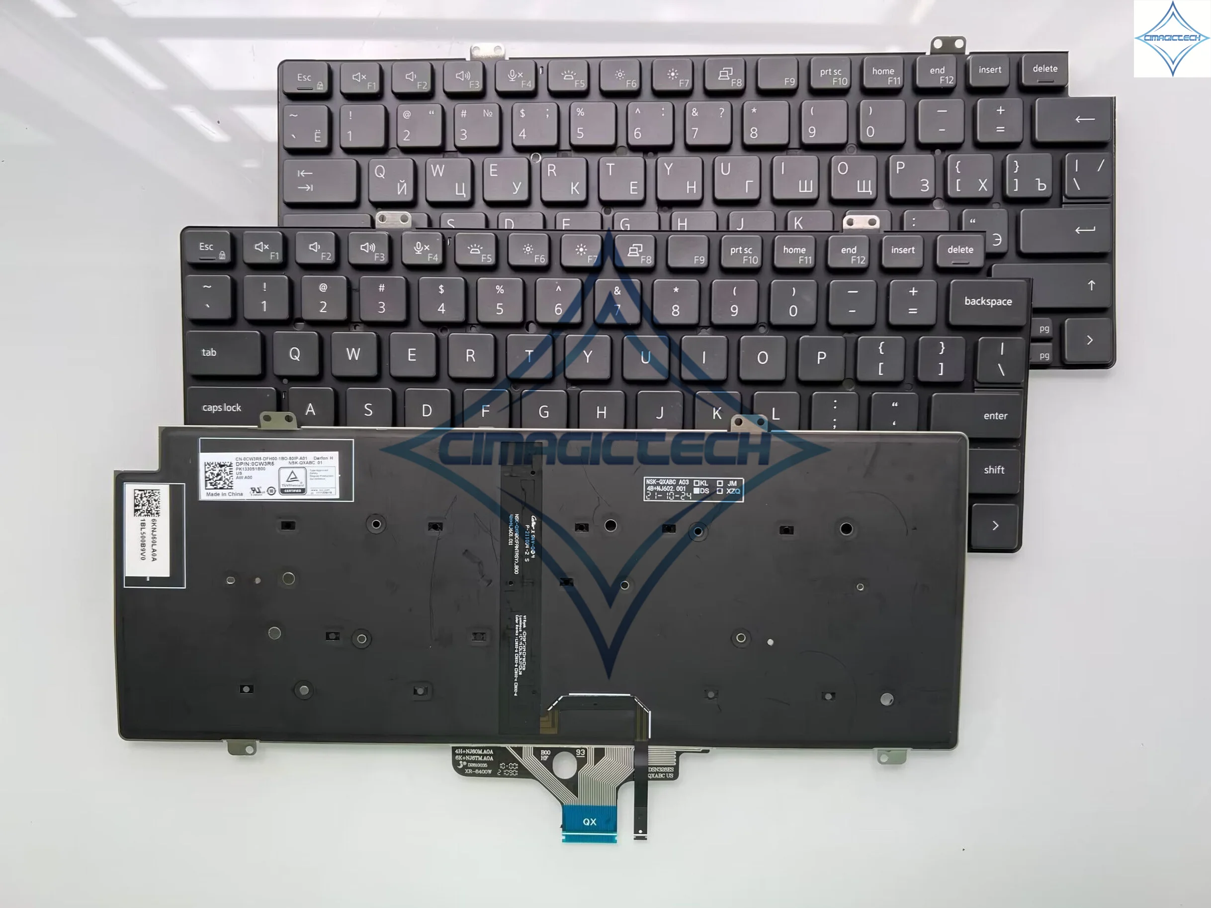 Dell Latitude 7420 7430 Keyboard 0CW3R6 Backlit RU UA US