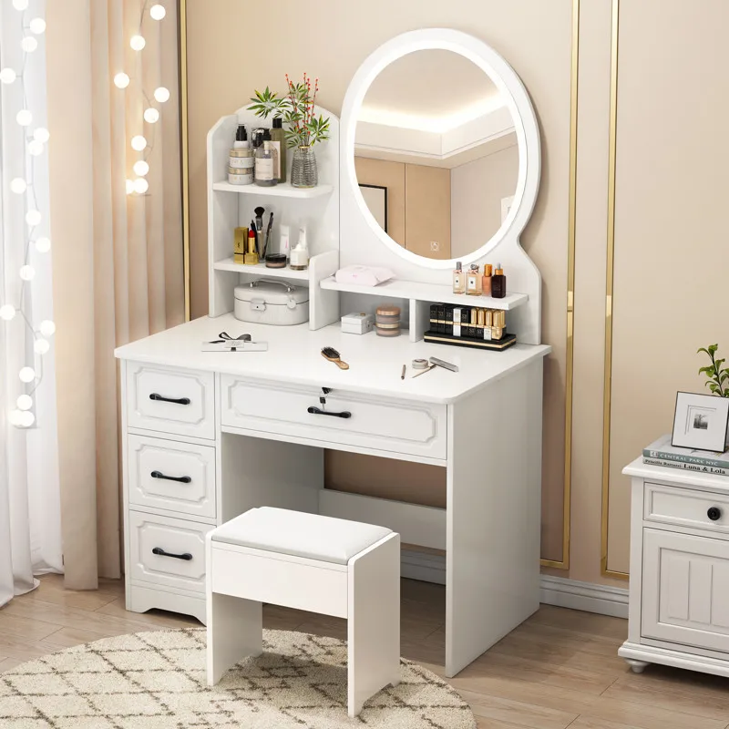 Dressing Table, Small Bedroom, Modern and Minimalist Storage Cabinet, Integrated Dressing Table, Small Unit Type Dressing Table