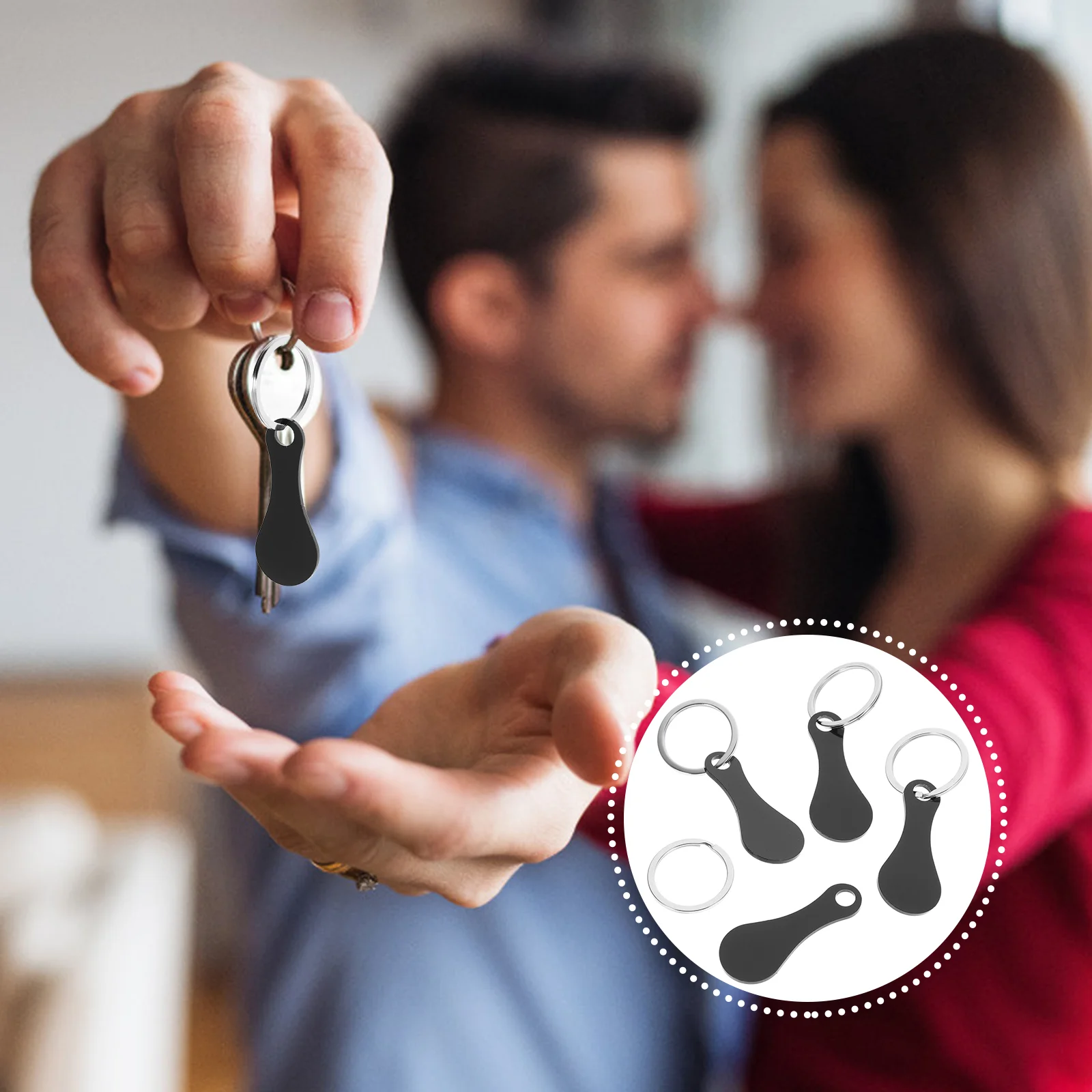 4 Pcs Cart Token Trolley Tokens Key Rings Pendants Shopping Keyring Bottle Opener Portable Stainless Steel Convenient Hanging