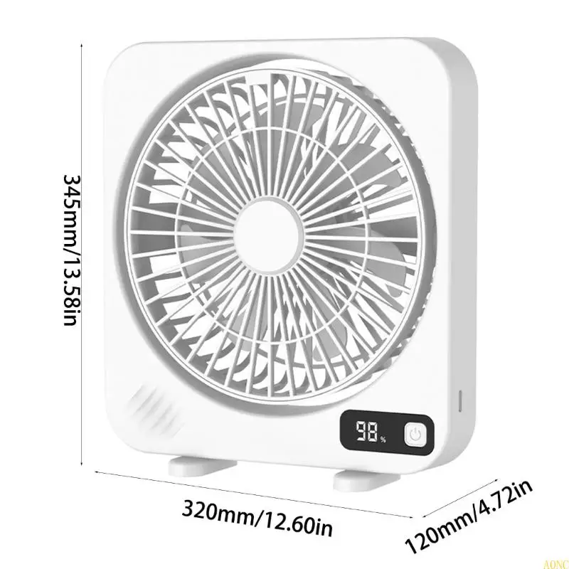 Энергоэффективный настольный вентилятор A0NC с аккумуляторной батареей для внутреннего и наружного использования