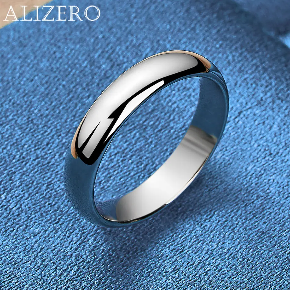 

ALIZERO 925 Sterling Silver Ring Minimalism Design Rings For Women Men Fashion Accessories Wedding Party Jewelry Gifts