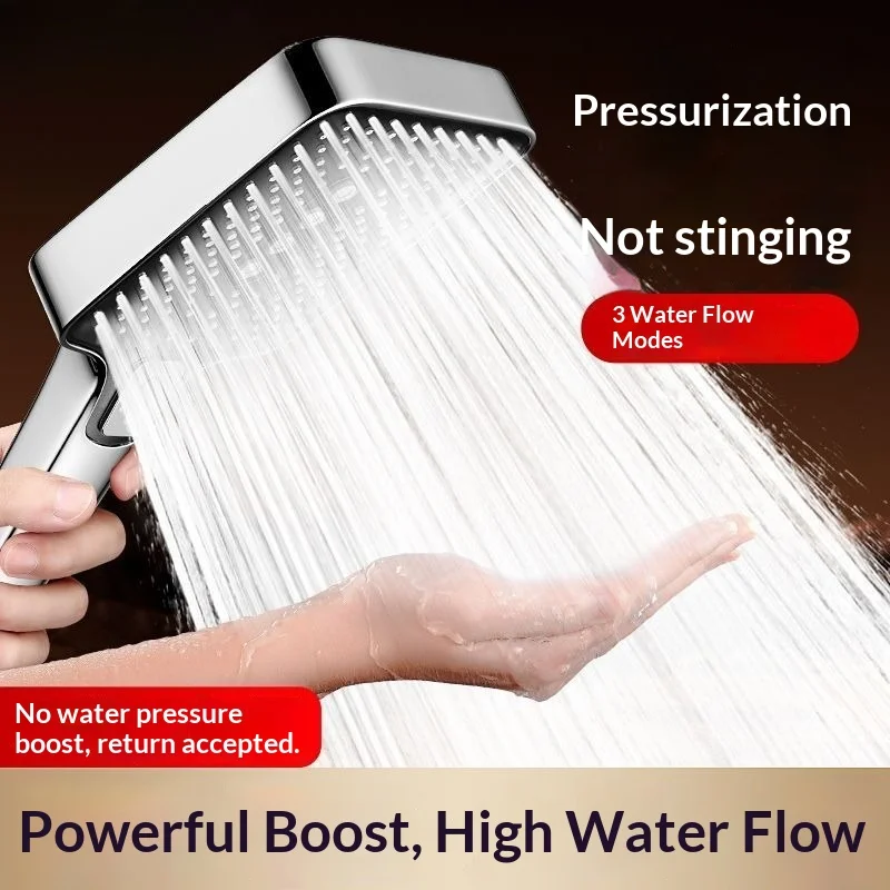 Shower booster shower head, super powerful shower head for bathing, pressurized bathroom