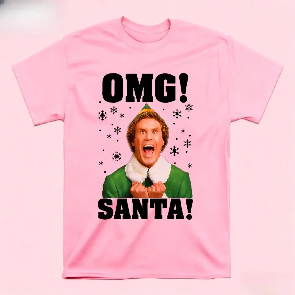 Omg Santa Christmas Shirt Funny Elf Printed Clothing Ugly Xmas Tshirt Classical Festival Costumes Men Women Christmas Casual Tee