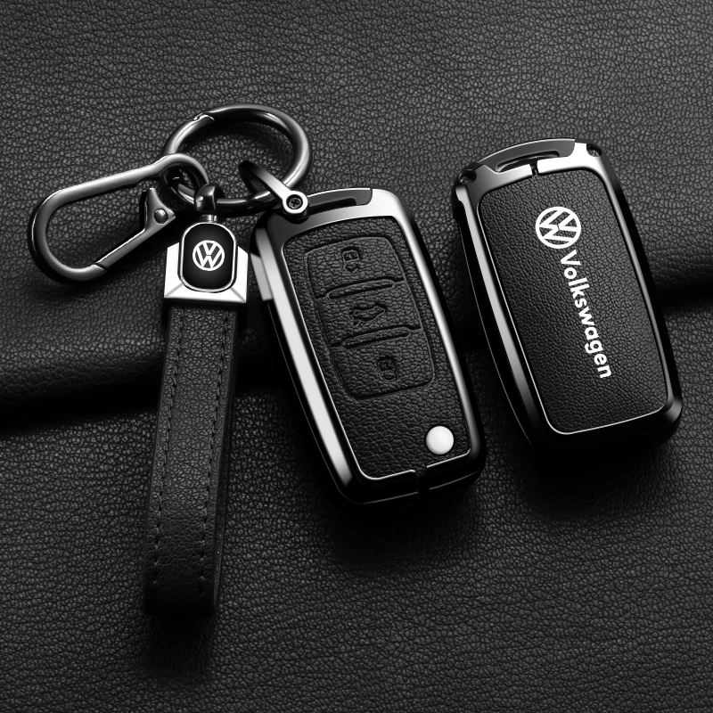 Auto-Schlüsselhülle aus Zinklegierung für Volkswagen VW Polo Bora Beetle Tiguan Passat B5 B6 B7 Golf EOS Scirocco Autozubehör