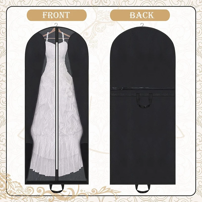 Bridal Wedding Gown Dress Garment Bag Foldable Portable Travel Covers Garment Bags Hanging Luggage Storage With Pockets