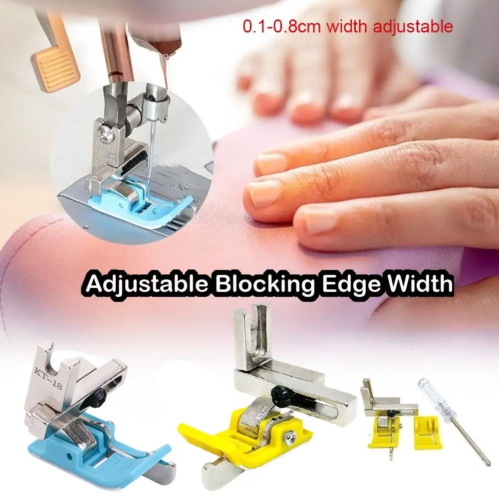 0.1-0.8cm Width Adjustable Sewing Machine Presser Foot KT-18 With Plastic Presser Foot Base Press Foot Oxford Edge Guide