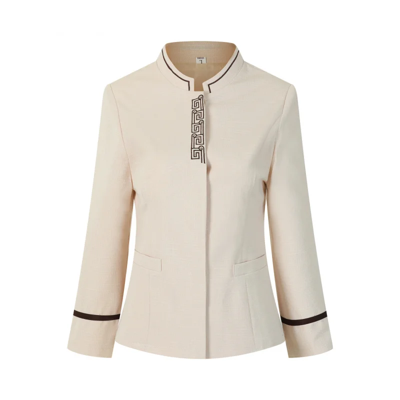 クリーニングサービス長袖秋冬ホテル客室清掃員作業服トッププロパティおばさん作業服制服