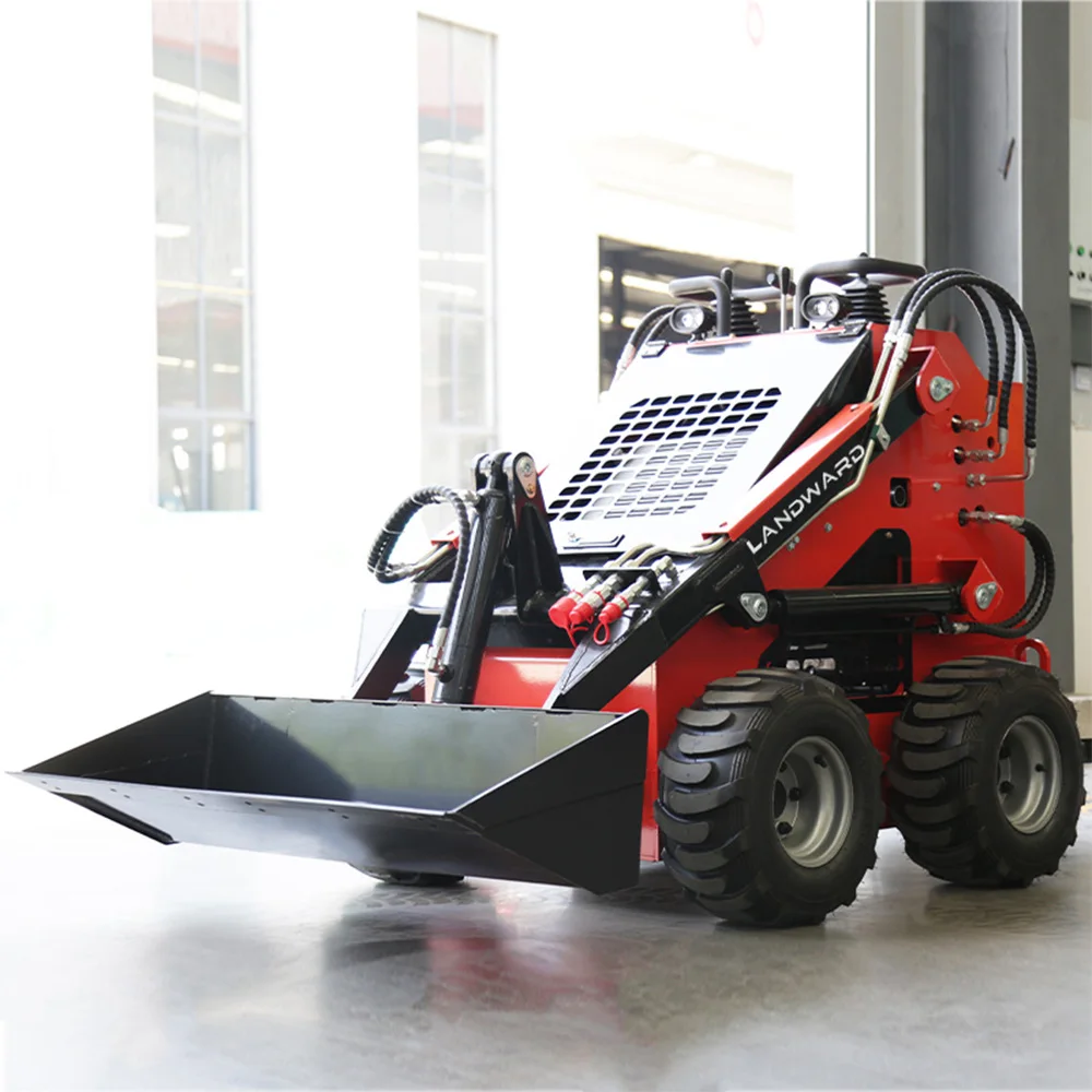 

Diesel Skid Steer Loader Compact Size With 4 In 1 Multi Tasking Bucket Fork Attachment For Outdoor Farming And Lifting