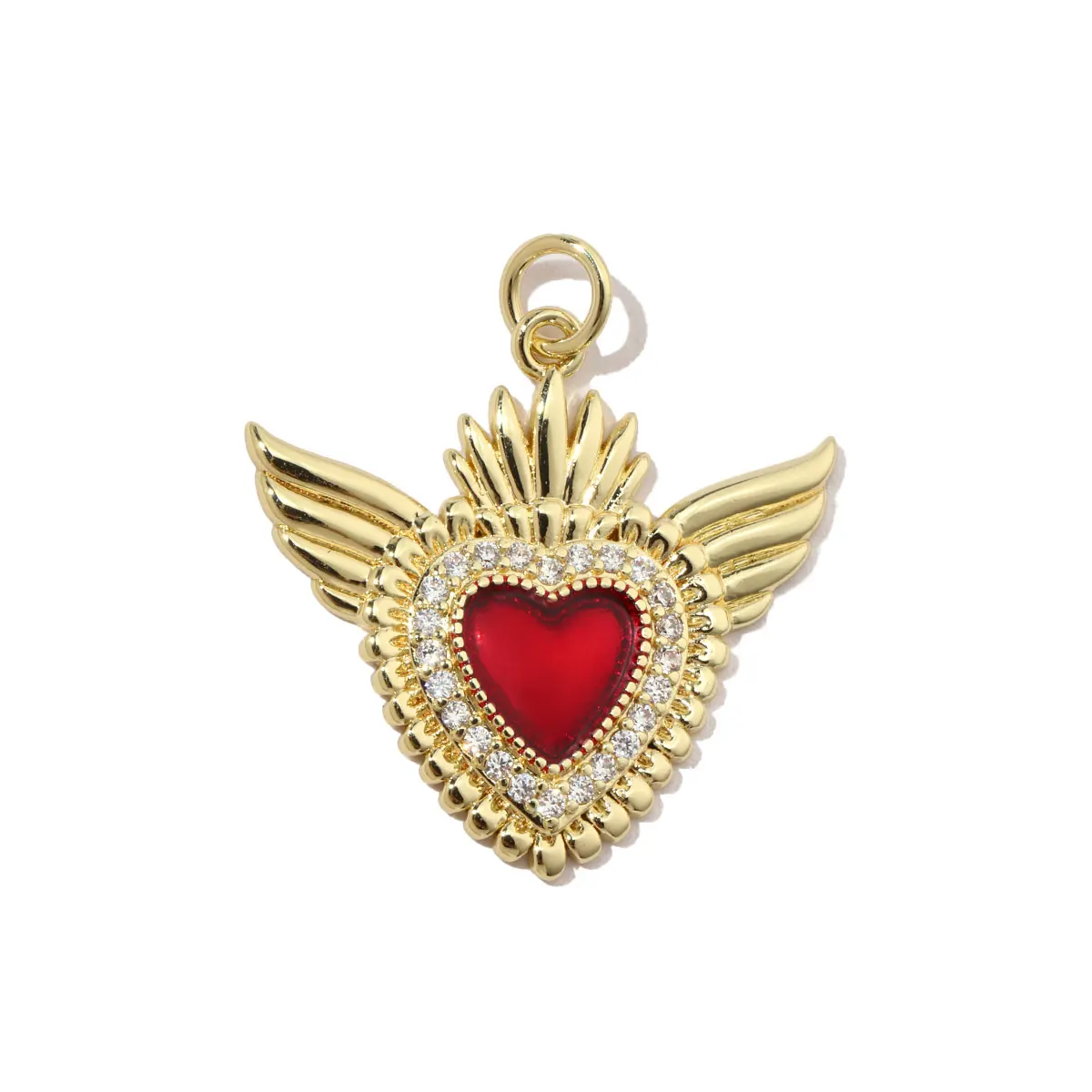 3pcs/Lot Enamel Heart Copper Zircon DIY Earring Charms Women Champagne Flute Wine Glass Avocado Necklace Pendants Fruit Jewelry view 2